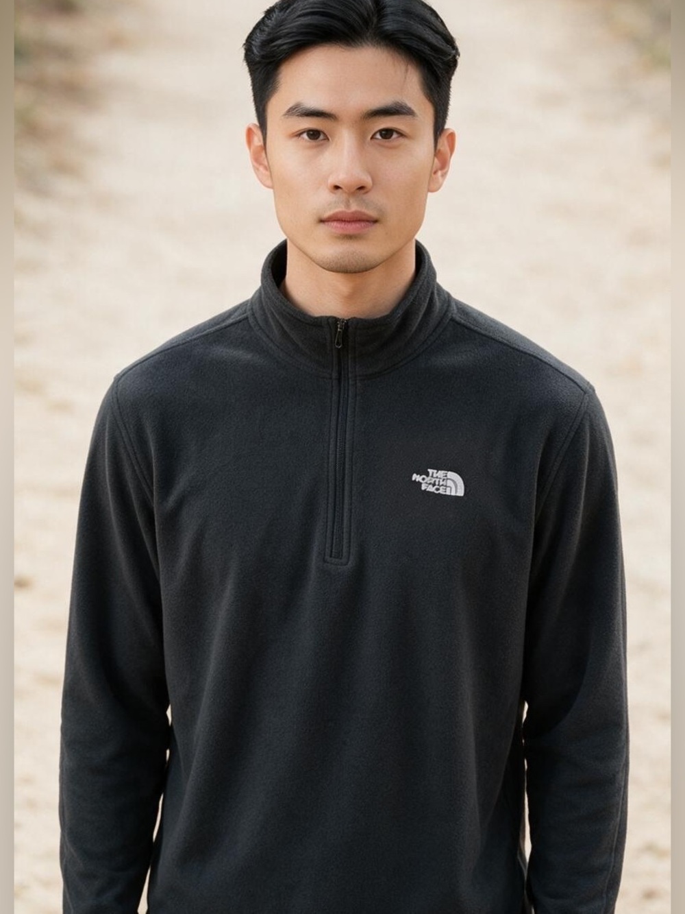 The North Face Men Quarter Zip Fleece Pullover SZ L EUC Athleisure Activewear